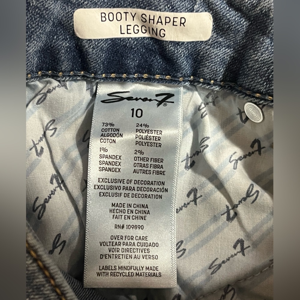 Seven7 Jeans Booty Shaper High Rise Denim Legging - Picture 11 of 11
